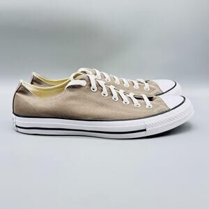 Converse Shoes Mens 11.5 Beige Canvas Chuck Taylor All Star Low Sneakers NWB